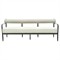 Madelle Modern Classic White Sunbrella Black Aluminum Outdoor Sofa - 81&quot;|Kathy Kuo Home