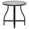 Madelle Modern Classic Black Aluminum Round Outdoor End Table|Kathy Kuo Home
