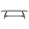 Madelle Modern Classic Black Aluminum Rectangular Outdoor Dining Table - 96&quot;|Kathy Kuo Home