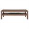 Bella Modern Classic Brown Mango Wood Rectangular Scalloped Coffee Table|Kathy Kuo Home