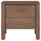 Bella Modern Classic Brown Mango Wood Scalloped Nightstand|Kathy Kuo Home