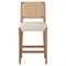 Russ Coastal Beach Beige Performance Natural Oak Counter Stool|Kathy Kuo Home