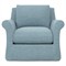 Ameerah Eggshell Blue Performance Slipcovered Chair|Kathy Kuo Home