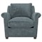 Ameerah Slate Blue Velvet Chair|Kathy Kuo Home