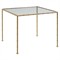 Lacoste Modern Classic Brass Bamboo Glass Game Table - 36&quot;|Kathy Kuo Home