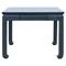 Bethany Coastal Beach Blue Linen Wood Game Table - 38&quot;|Kathy Kuo Home