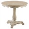 Helena Updated Traditional Grey Oak Round Pedestal Bistro Table - 32&quot;|Kathy Kuo Home