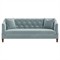 Willa Saltwater Blue Performance Velvet Sofa - 86&quot;|Kathy Kuo Home