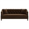 Willa Molasses Performance Velvet Sofa - 86&quot;|Kathy Kuo Home