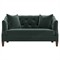 Willa Lagoon Performance Velvet Settee - 61&quot;|Kathy Kuo Home