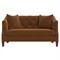 Willa Spice Performance Velvet Settee - 61&quot;|Kathy Kuo Home