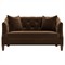 Willa Molasses Performance Velvet Settee - 61&quot;|Kathy Kuo Home