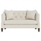 Willa Heathered Ivory Crypton Performance Flecked Chenille Settee - 61&quot;|Kathy Kuo Home