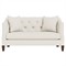Willa Mascarpone Sustain Performance Basket Weave Settee - 61&quot;|Kathy Kuo Home