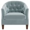 Willa Saltwater Blue Performance Velvet Chair|Kathy Kuo Home