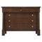 Alaine Updated Traditional Grey Marble Dark Brown Walnut Wood Bachelor Chest|Kathy Kuo Home