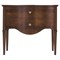 Alaine Updated Traditional Dark Brown Walnut Wood Curved Nightstand|Kathy Kuo Home