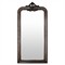 Helix Traditional Antique Dark Brown Mango Wood Full Length Floor Mirror|Kathy Kuo Home