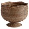 Hollis Updated Traditional Brown Rattan Footed Scalloped Planter|Kathy Kuo Home
