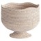 Hollis Updated Traditional Whitewash Rattan Footed Scalloped Planter