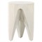 Open Box Lydia Global Bazaar White Teak Wood Round Outdoor Side End Table|Kathy Kuo Home
