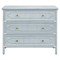 Ava Coastal Beach Light Blue Woven Rattan Chest