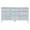 Ava Coastal Beach Light Blue Woven Rattan Long Dresser|Kathy Kuo Home