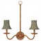 Aelle Coastal Teal Green Seagrass Bell Shade Double Armed Sconce|Kathy Kuo Home