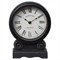 Mabel Updated Traditional Black Wood Mantel Clock|Kathy Kuo Home