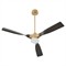 Shelby Modern Dark Walnut Blades Aged Brass Iron LED Ceiling Fan - 58&quot;