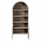 Ivan Updated Traditional White Oak Wood Arched Bookcase|Kathy Kuo Home