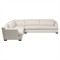 Hudson Modern Classic Heathered Ivory Crypton Corner Sectional - 130&quot;|Kathy Kuo Home