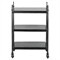 Pierce Modern Classic Smoked Cast Glass Black Iron Bar Cart|Kathy Kuo Home