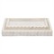 Pigeon and Poodle Proviso Modern Classic White Fluted Marble Nested Tray - Set of 2|Kathy Kuo Home