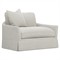 Hartwell Cloud Grey Textured Boucl+? Chair and a Half|Kathy Kuo Home