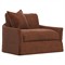 Hartwell Chocolate Mousse Performance Velvet Chair and a Half|Kathy Kuo Home