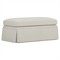Hartwell Grey Pearl Performance Ottoman|Kathy Kuo Home
