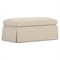 Hartwell Parchment Performance Ottoman|Kathy Kuo Home