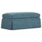Hartwell Lakeside Performance Velvet Ottoman|Kathy Kuo Home