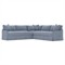 Hartwell Nantucket Blue Performance Corner Sectional - 118&quot;|Kathy Kuo Home