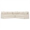 Hartwell Coconut Cream Performance Corner Sectional - 118&quot;|Kathy Kuo Home