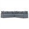 Hartwell Fisherman Blue Performance Corner Sectional - 118&quot;|Kathy Kuo Home