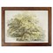 Lyra Traditional Green Tree Landscape Brown Walnut Frame Painting - 8x10|Kathy Kuo Home
