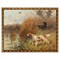Brooks Traditional Brown Hunting Dog Gold Frame Painting - 12x16|Kathy Kuo Home