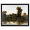 Hollis Traditional Green Lake Landscape Black Frame Painting - 12x16|Kathy Kuo Home