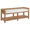 Mako Coastal Beach Brown Rattan White Performance Bench|Kathy Kuo Home