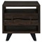 Atlas Rustic Lodge Dark Brown Acacia Wood Nightstand|Kathy Kuo Home