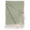 Billie Modern Classic Sage Cotton Throw Blanket|Kathy Kuo Home