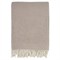 Billie Modern Classic Taupe Cotton Throw Blanket|Kathy Kuo Home