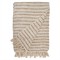 Jojo Coastal Beach Walnut Brown Cotton Striped Oversized Throw Blanket|Kathy Kuo Home